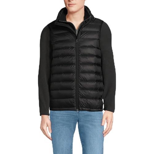 Lands' End Mens Wanderweight Down Vest Black Regular Large