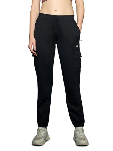 Image of Women's Polyester Regular Fit 4 Pocket Solid Cargo with SPF50+, 2 Way Stretch, UV Protection for Activewear, Regular Use