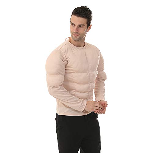 EraSpooky Men Muscle Shirt Bodybuilder Halloween Costume Accessory for Adult Muscle Shirt Padded