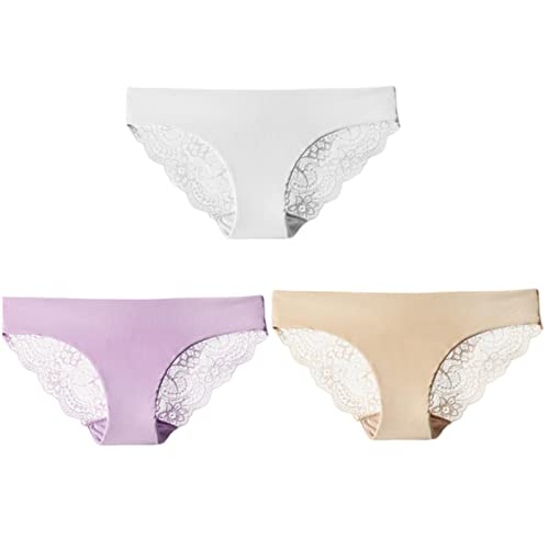 Culotte respirante pour femmes KOOBS : le lot de 3 sous-vêtements anti-irritation en dentelle