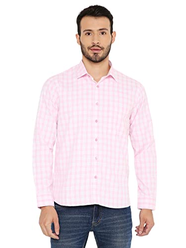 Image of Maharaja Slim Fit Small Checks Shirt for Men