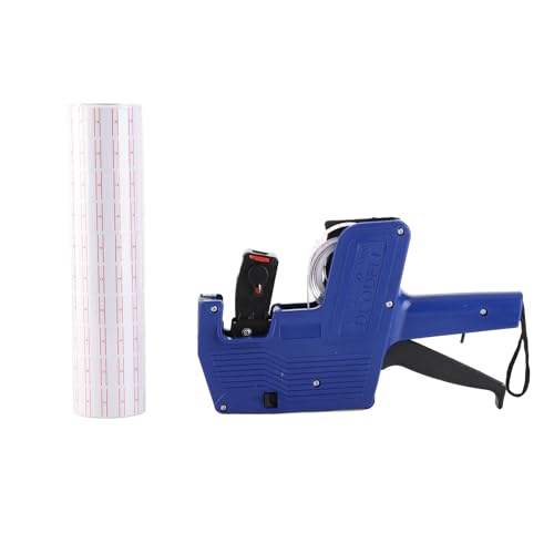 Dioche 10 Rouleaux d'étiquettes de Prix – 5000 Pièces de Papier Autocollant Blanc pour étiqueteuse de Prix MX-5500, 21 Mm X 12 Mm, Forte Adhérence et Facile à...