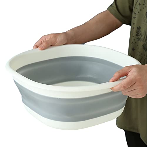 Bassine Retractable, Baignoire À Linge Pliable, Bassine Pliable Camping, Lavage Portable, Bac À Vaisselle Pliable Cuve Lavage Multi-Usage Pliable, Bac Lavage...
