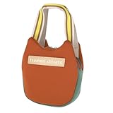 ツモリチサト ネコがおウレタン ハンドバッグ オレンジ