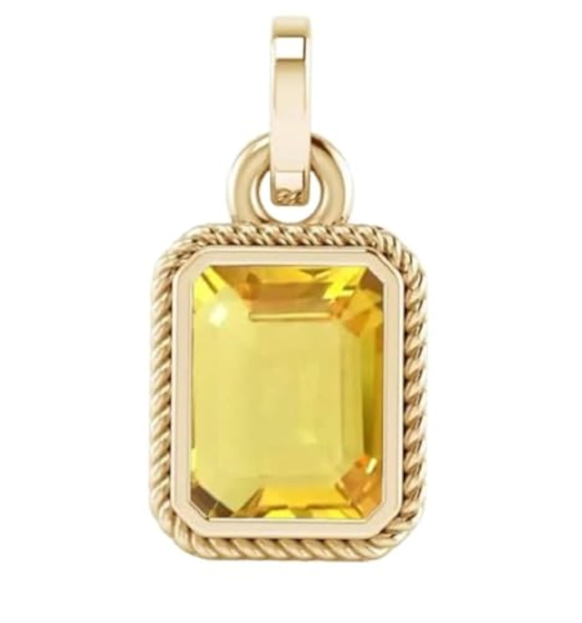 Natural Yellow Sapphire Pukhraj Gemstone Pendant Locket