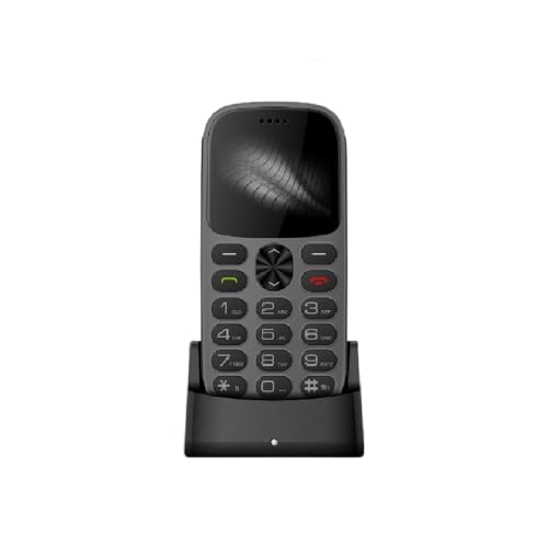 FOXIONO Teléfono móvil Senior LF02, pantalla de 2,0 pulgadas, batería de 1400 mAh, tiempo de espera largo con carga, teléfono inalámbrico Dual SIM, cámara de 0,3 m, botones grandes, volumen alto,