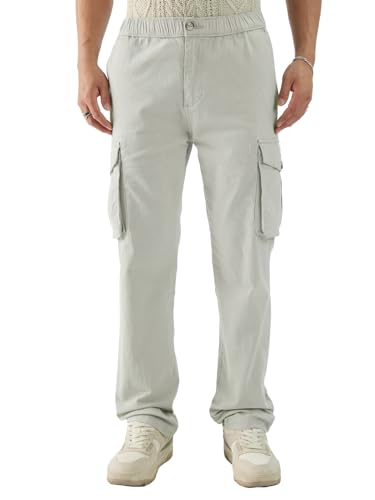 Pantalon gris standard taille 36 pour homme au style décontracté