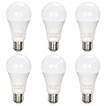 A19 LED Light Bulb, 60 Watt Equivalent, Soft White 2700K, 10W LED Bulbs 800 Lumens Bright, Non-dimmable,2-Year Warranty, 6-Pack
