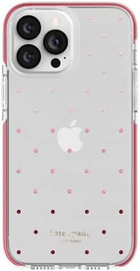 Kate Spade New York Defensive Hardshell Case for iPhone 13 Pro Max - Pin Dot Ombre Pink/Clear - Image 2