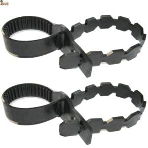 BricoLoco.com Lot de 2 sangles réglables pour attacher des arbres à des tuteurs. Collier en caoutchouc pour fixer les arbres au tuteur sans endommager le tronc. Attache douce