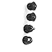 Aexit Balck SPST Switches ON-Off 2 Position 2pole Round Rocker Foot Switches Switch 4Pcs