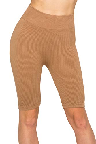 Image of ALWAYS Faux Leather Shorts - High Waist Active Stretch Yoga Short Pants for Women