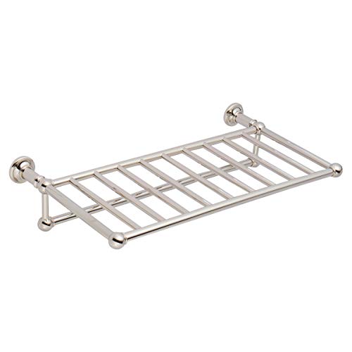Best Cyber Deals 🔥 Ginger 4543-20/PN Columnar 20" Towel Rack Hotel Shelf with Towel Bar, Polished Nickel