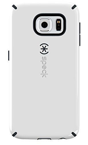 Speck Products CandyShell Case for Samsung Galaxy S6 - Retail Packaging - White/Charcoal Grey