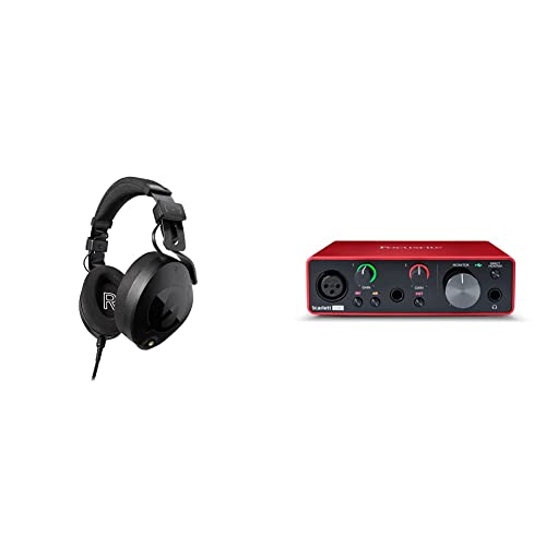Røde Professional Headphones, Black (Nth-100) & Focusrite Scarlett Solo 3Rd Gen Usb Audio Interface, For The Guitarist, Vocalist, Podcaster Or Producer — High-Fidelity, Studio Quality Recording #TOP7