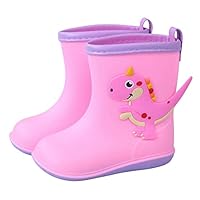 Children's Rain Shoes Boys and Girls Water Shoes Baby Rain Boots Water Boots for Large and Small Children Toddlers Children Rain Shoes Baby 20, pink, 10.5 UK Child