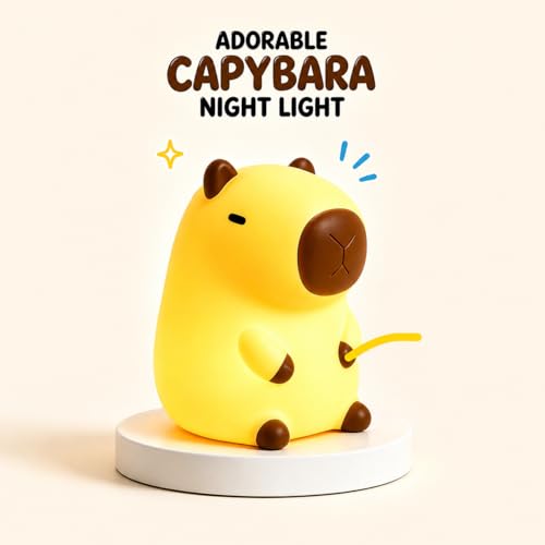 Lámpara de noche capibara de silicona recargable miniatura 2