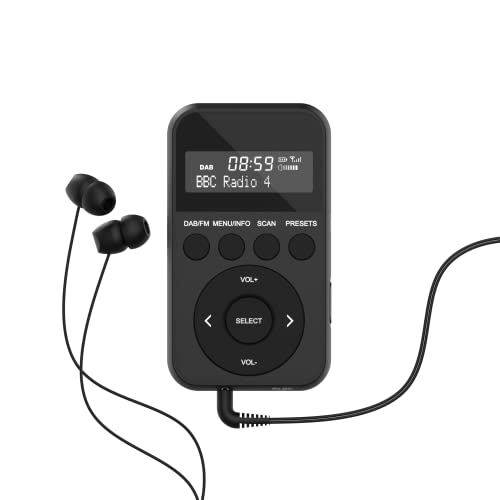 Majority Petersfield Go 2 Pocket Portable Radio, DAB radio with USB Charging | Headphones Included, Lockable Buttons, 20 Presets | DAB+ Radio Pocket Radio, Running Radio