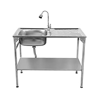 Camping Sink Folding Stainless Steel With Flexible Tap Portable