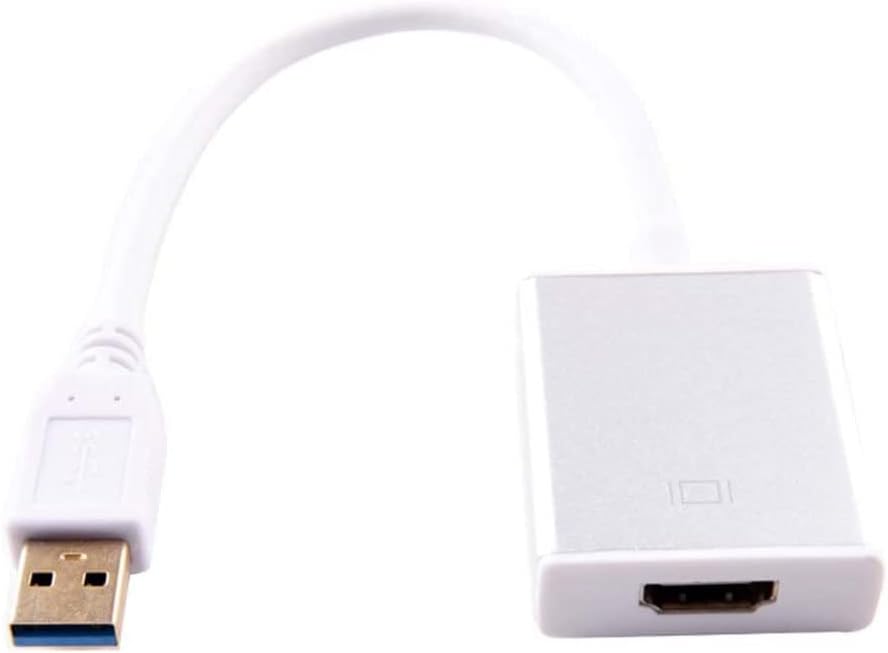 Cabo Adaptador Vedio, Conversor de Adaptador Externo USB 3.0 para Vedio para PC/Laptop/HDTV, Cabo de Transferência para WindowsXP/Vista/Win7 Multi Tela com Disco de Unidade