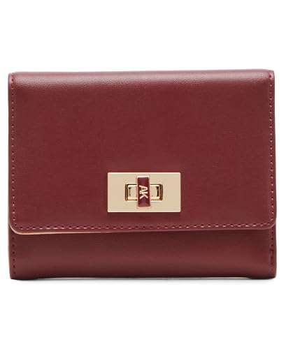 Anne Klein Women's Ak Medium Flap Wallet with Enamel Turn Lock