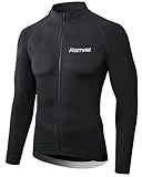 MEETWEE Thermo Herren Radtrikot Langarm, Fahrradbekleidung Fahrrad Trikot T Shirt für Männer, Atmungsaktive Cycling Jersey Schnell Trocknen Radsport Bekleidung