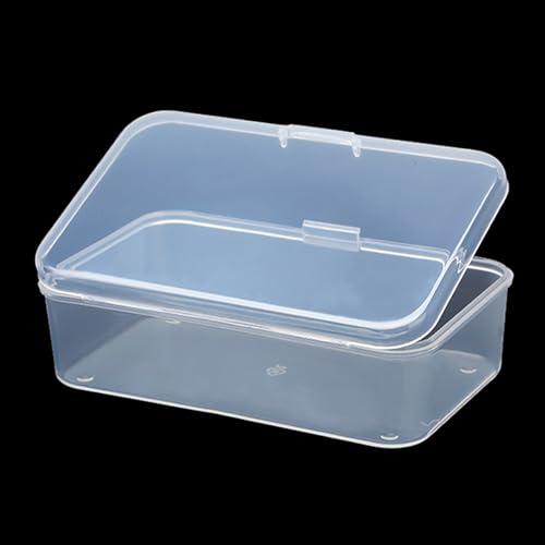 Image of 12 pcs Clear Plastic Box Containers (4.65 inch x 2.84 inch x 1.38 inch), Organizer Storage Box for Small items, Rectangular Storage Containers, Small Bead Organizer