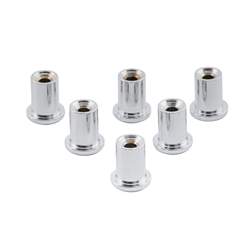 Musiclily Pro 5mm Steel Top Mounting String Ferrules for Electric Guitar Chrome (Set of 6) - Image 3
