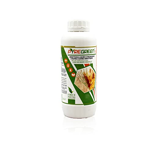 TZYGO - Insetticida Liquido Concentrato | Pyregreen 5,0 | Solo Piretro Naturale, Bassa Residualità | Contro Insetti Volanti e Striscianti | Biodegradabile | 1 Flacone 1000 ml
