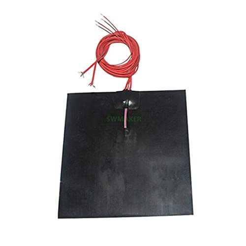 Lysee 3D Printer Parts & Accessories - 300x300mm 500W 3D Printer Silicone Rubber Heater Pad 300300mm Heating Pad Black Color - (Size: 12V 300W)