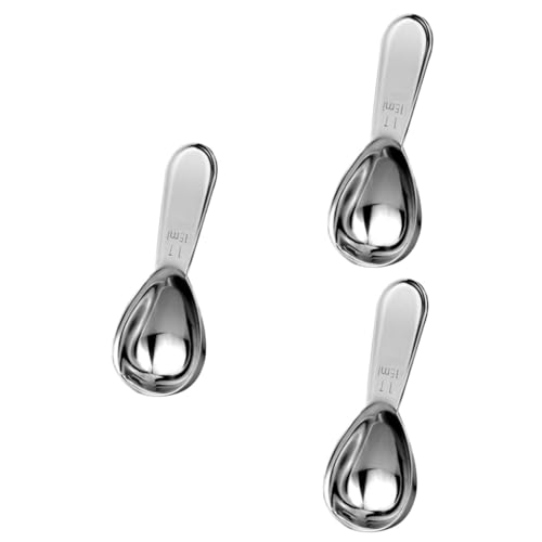 PRETYZOOM 3pezzi Cucchiaio Misuratore Acciaio Inossidabile Con Scala Per Caffè e Polveri Cucchiaio Per Misurazioni Accurate Cucina Strumento Per Cottura e Preparazioni Gourmet