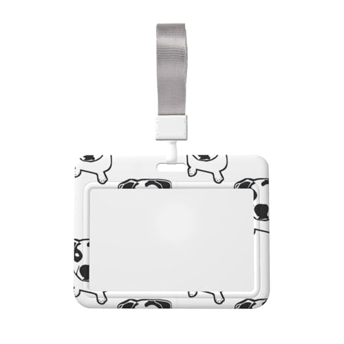 ピットブル T ボーングラ 定期入れメンズレディース Id カードホルダー 横型かわいいネックストラップホルダー リール付きクリップストケース