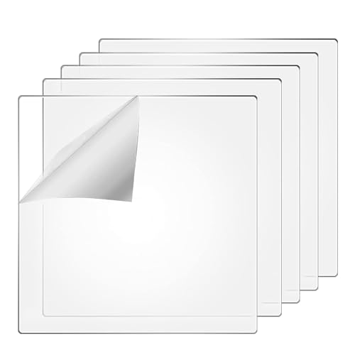 Image of BIGIMALL Acrylic Sheet 8 Pack 1MM Transparent 6 inchx6 inch - inches Pack of 8 pcs for Glass Painting High Gloss (1mm, 6x6 - inches, 8 Pieces,Transparent /Clear)