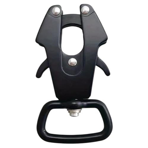 Karabiner Hundeleine, Hundhalsband Schnellverschluss, Karabinerhaken, Frosch Clip, Schnellverschluss Schnalle, Verschluss Schwarz (4cm, Eckiges Ende)