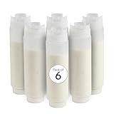 Restaurantware First In First Out 16 Ounce Condiment Squeeze Bottle 6 Refillable Lid FIFO Squeeze Bottle - Precision Dispensing Tip Flexible Clear Plastic Squeeze Bottle For Sauces