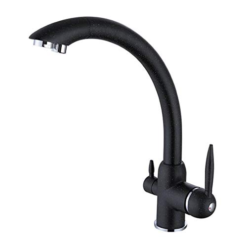 Robinet mélangeur cuisine 3 voies eau filtrée chaude et froide purificateur en laiton