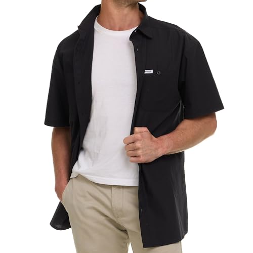 Wrangler Button Up Shirts for Men Big and Tall - Chambray Woven Short Sleeve Casual Shirt3