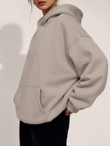 Image of Trendy Queen Women Oversized Hoodies Fall Outfits | Gentle Skin Feel, Aesthetic Drop Shoulder, Large Kangaroo Pocket, Seamless Daily Outfit Match