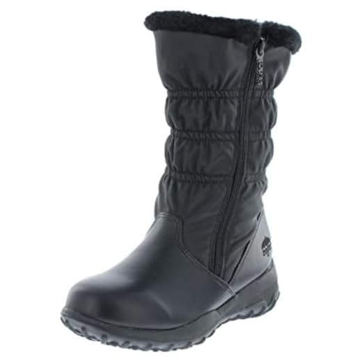 totes womens Snow Boots With Zipper Madina Winter Built for Comfort Available in Medium and Wide Width Calf, Black Wide Calf, 7 Wide US