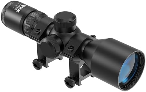 UUQ 3-9x40 Compact Rifle Scope - Crosshair Reticle, Lightweight Aluminum Scope for Hunting, Clear Lens & Quick Focus| Free Mount Included Fits 20mm Picatinny/Weaver Rail