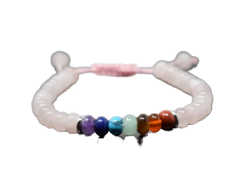Bracelet quartz rose LKBEADS perles 6mm pour séance de méditation zen