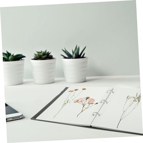 Image of Dried Flower Storage Book Plant Specimen Holder Album for Pressed Flowers and Leaves Loose-Leaf Scrapbook Holder for Floral Preservation Crafts Calligraphy 9.25 X 8.93 X 0.78 in
