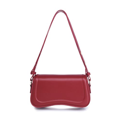 Image of PU Leather Tote Bag for Women with 2 Removable Straps and Zipper Closure