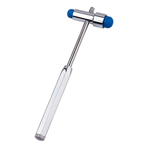Reflex Hammer, with Needle and Brush - Tromner Neurological Reflex Hammer for Neurologic Reflex Diagnosis and Testing - Light Weight Neurology Therapy Instrument by QIYUN - Blue Cover