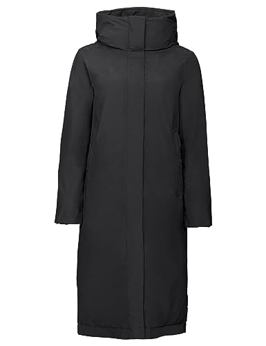 VAUDE Damen Wintermantel Coreway Coat, lang und warm mit PrimaLoft® Wattierung, wasserdicht, winddicht und atmungsaktiv, black, 36
