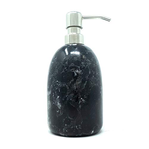 LUHOM LUJOSO HOGAR MEXICO Marmor Seifenspender I Monterrey Schwarz I edler Hygiene-Spender I Flüssigseifenspender eckig I soap-Dispenser I Design Seifen-Spender I hochwertige Qualität aus Naturmarmor Cover