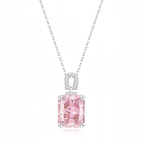 PurpleMoon Silver Necklace for Women, 18k White Gold Plated Infin...