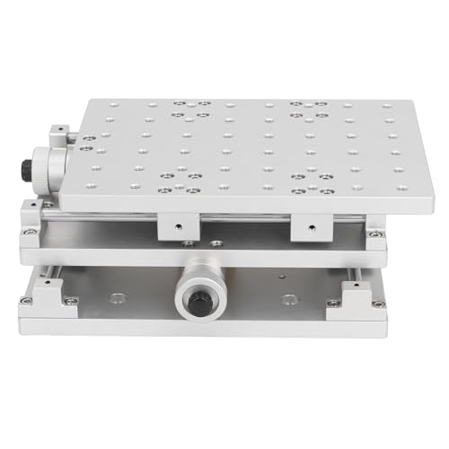 Banco de Trabajo Móvil de 2 Ejes, Mesa de Trabajo de Aleación de Aluminio de Alta Rigidez para Máquina de Marcado Industrial