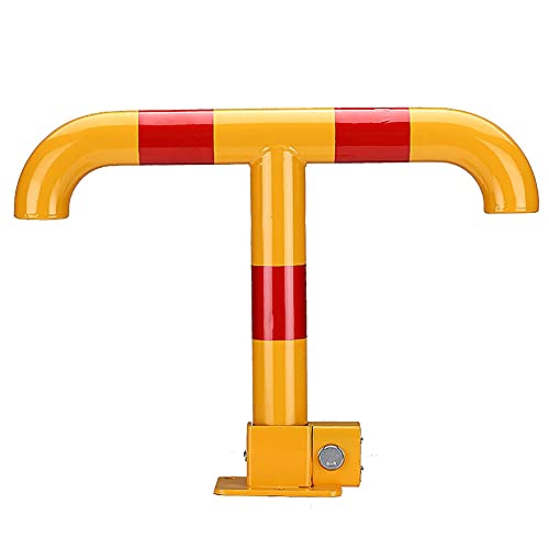 Bloqueador de estacionamiento,Bloqueador de plaza Bolardo de estacionamiento plegable en forma de T for vehículos de alta resistencia, con tornillos y llave