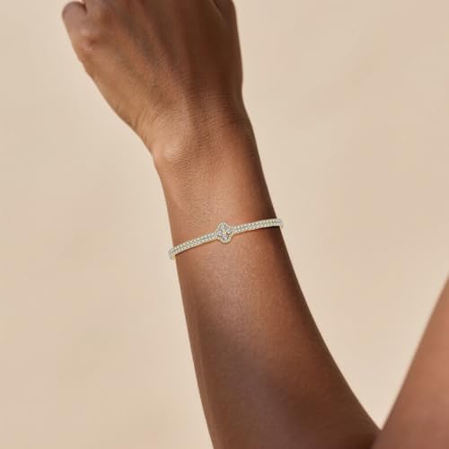 Tennis Bracelets for Women Gold Plated 14K Classic Dainty Cubic Zirconia Bracelet Gift for Women2